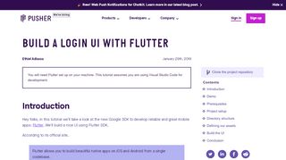 
                            7. Build a login UI with Flutter - Pusher