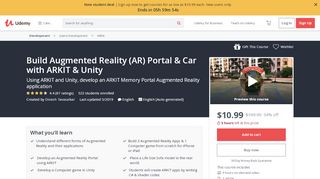 
                            4. Build Augmented Reality (AR) Portal & Car with ARKIT & Unity | Udemy