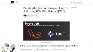 
                            3. Build authentication into your Laravel API with JSON Web Tokens (JWT)