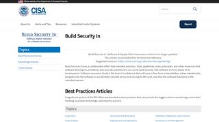 
                            4. Build Security In | CISA - US-Cert