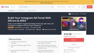 
                            8. Build Your Instagram AR Portal With ARCore & ARKit | Udemy