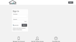 
                            1. Build.com Credit Card - Manage your account