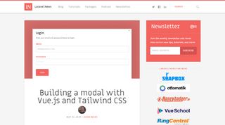 
                            5. Building a modal with Vue.js and Tailwind CSS - Laravel News