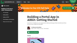 
                            5. Building a Portal App in ARKit: Getting Started | raywenderlich.com