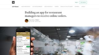 
                            9. Building an app for restaurant managers to receive online ...