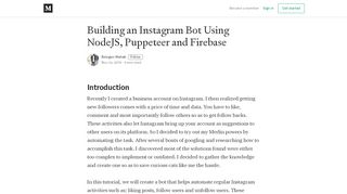 
                            2. Building an Instagram Bot Using NodeJS, Puppeteer and Firebase