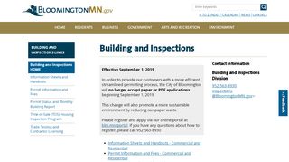 
                            2. Building and Inspections | City of Bloomington MN