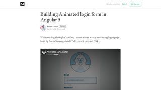 
                            7. Building Animated login form in Angular 5 - Balram Chavan - Medium