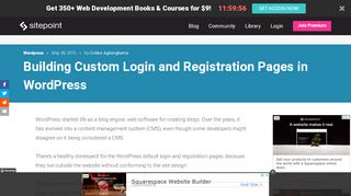 
                            8. Building Custom Login and Registration Pages in WordPress - SitePoint