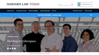 
                            7. Building in Cyberspace - Harvard Law Today