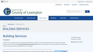 
                            6. Building Services | County of Lexington - Lexington County - SC.gov