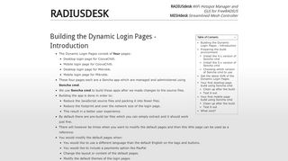 
                            8. Building the Dynamic Login Pages - Introduction - RADIUSdesk