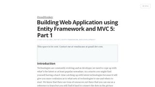 
                            6. Building Web Application using Entity Framework and MVC 5: Part 1