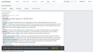 
                            9. Building web apps in WebView | Android Developers