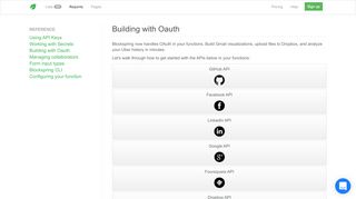 
                            4. Building with OAuth – Blockspring Docs