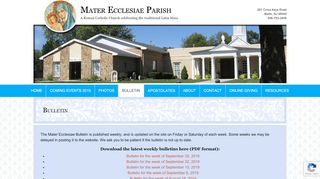 
                            7. Bulletin – Mater Ecclesiae Roman Catholic Church