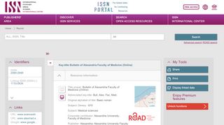 
                            5. Bulletin of Alexandria Faculty of Medicine (Online) - The ISSN Portal