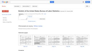 
                            9. Bulletin of the United States Bureau of Labor Statistics