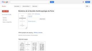 
                            7. Bulletins de la Société d'anthropologie de Paris