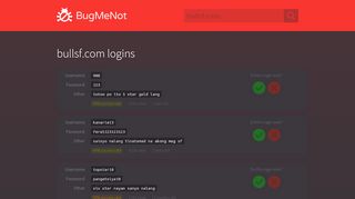 
                            2. bullsf.com passwords - BugMeNot