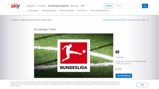 
                            8. Bundesliga Tagesticket Samstag - sky.de