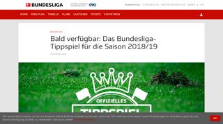 
                            5. Bundesliga-Tippspiel für die Saison 2018/19