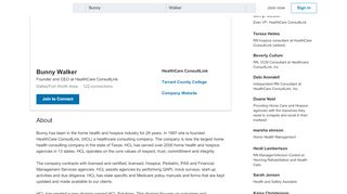 
                            2. Bunny Walker - Founder and CEO - HealthCare ConsultLink | LinkedIn