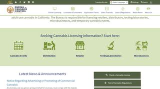 
                            3. Bureau of Cannabis Control (BCC) - State of California