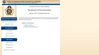 
                            6. Bureau of Fire Prevention Online Portal - Regulatory Licensing