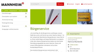 
                            7. Bürgerservice | Mannheim.de