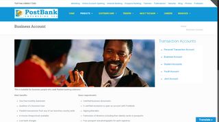 
                            8. Business Account | Post Bank Uganda