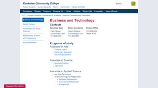 
                            9. Business and Technology - Kankakee Community College