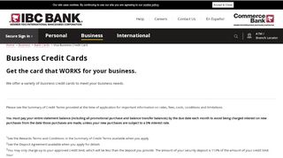 
                            5. Business Banking | IBC Bank Visa Business Credit Card
