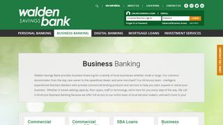 
                            5. Business Banking - Walden Savings Bank