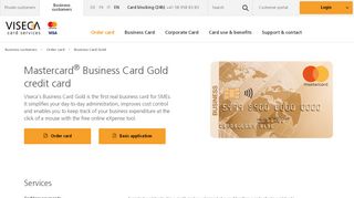 
                            3. Business Card Gold credit card | Viseca Card Services