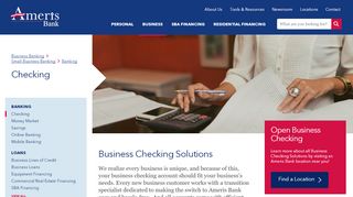 
                            6. Business Checking Solutions - Ameris Bank