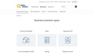
                            9. Business customer space – Hydro-Québec
