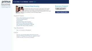 
                            7. Business Data, Voice & Hosting Services: Primus Canada