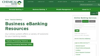 
                            3. Business eBanking Resources - Chemical Bank