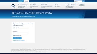 
                            2. Business Essentials Device Portal | O2 Business UK