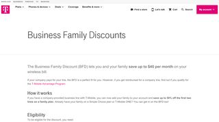 
                            4. Business Family Discounts | T-Mobile Support