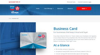 
                            5. Business Fuel Card - Chevron Texaco Business Card