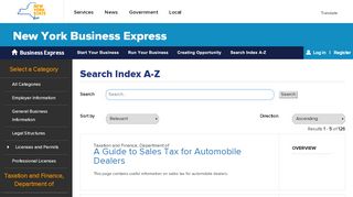 
                            7. Business Index A-Z - businessexpress.ny.gov