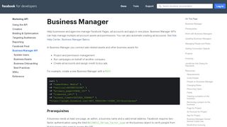 
                            7. Business Manager API - Facebook for Developers