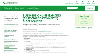 
                            4. Business Online Banking (Associated Connect) Disclosures