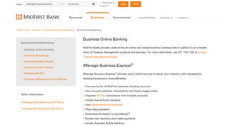 
                            1. Business Online Banking - MidFirst Bank