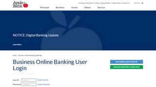 
                            4. Business Online Banking User Login - Apple Bank