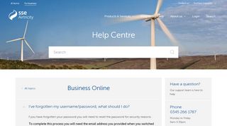 
                            2. Business Online - SSE Airtricity