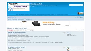 
                            6. Business Portal site not working ? - Alcatel Unleashed