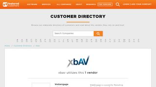 
                            8. Business Software used by xbav - featuredcustomers.com